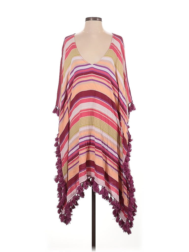 Tularosa 100% Viscose Stripes Pink Swimsuit Cover Up Size S - photo 1