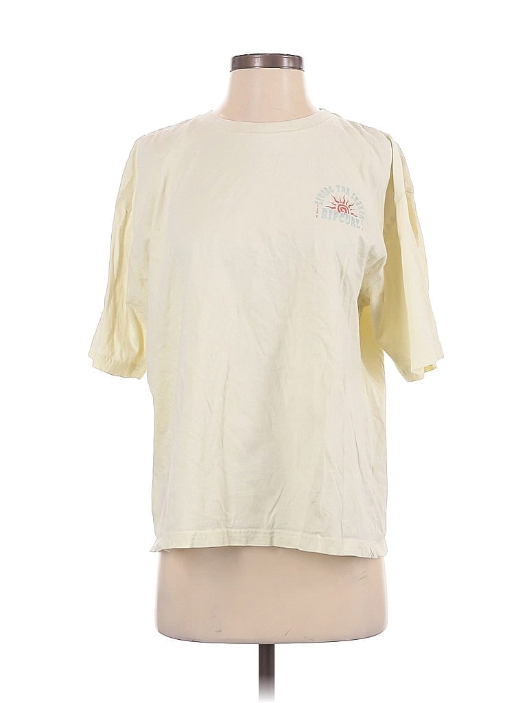 Rip Curl Floral Ivory Yellow Short Sleeve T-Shirt Size XS - photo 1