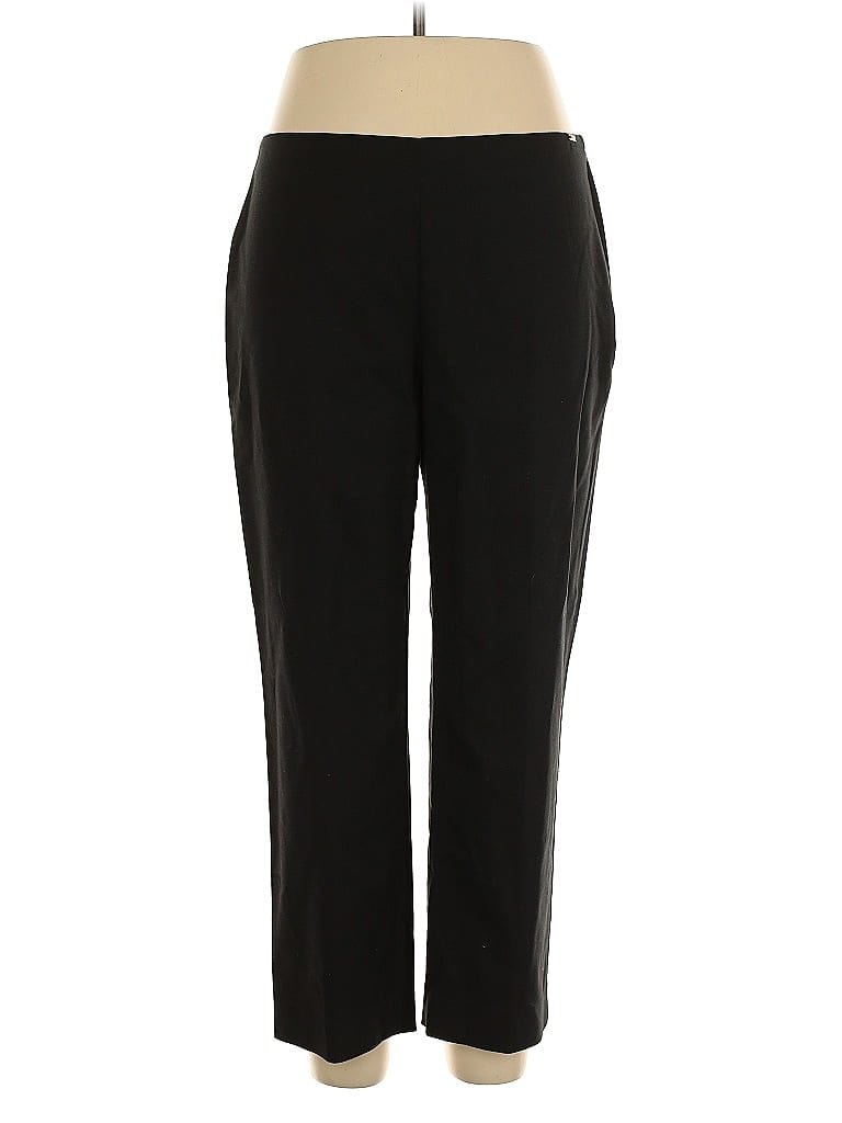 St. John Solid Black Active Pants Size 12 - photo 1