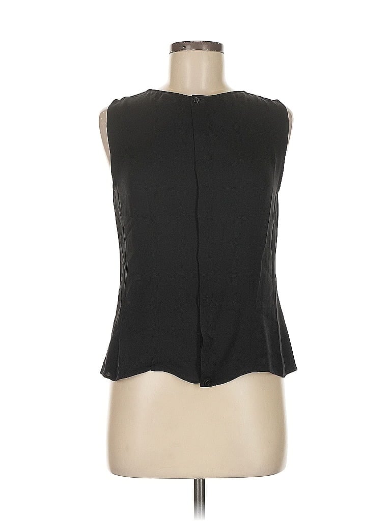 Giorgio Armani 100% Silk Black Sleeveless Silk Top Size EU (IT) 44 / US 8 - photo 1