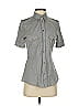 D&G Dolce & Gabbana Gray Short Sleeve Button-Down Shirt Size S - photo 1