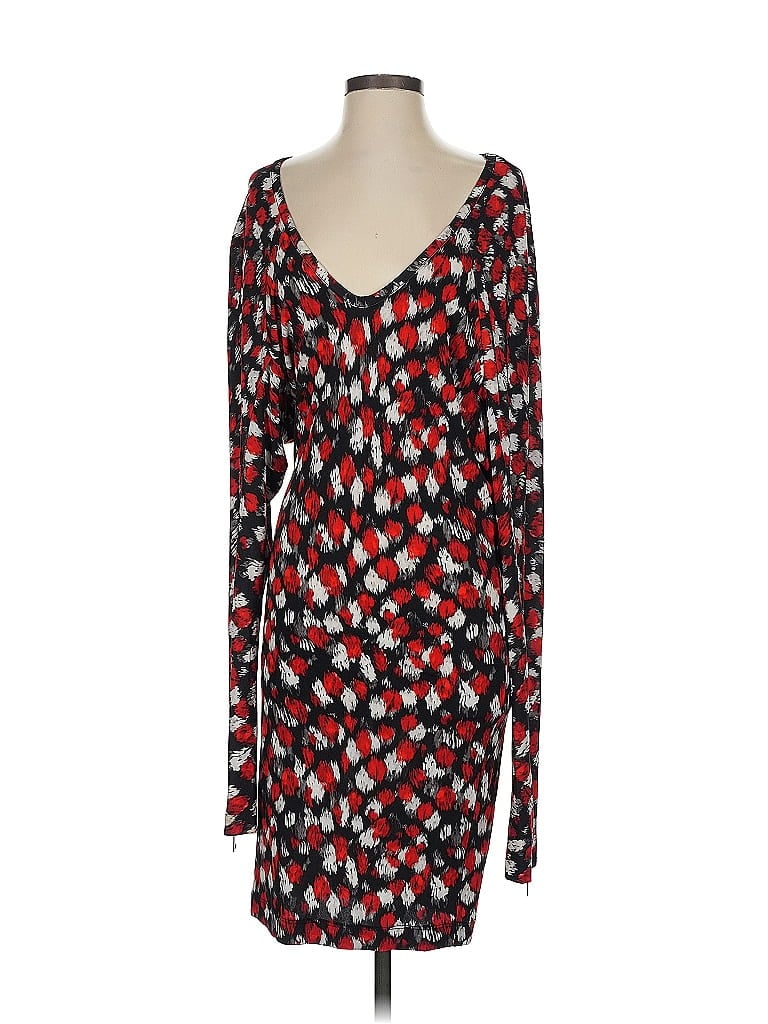 Just Cavalli 100% Viscose Hearts Red Casual Dress Size EU (IT) 42 / US 6 - photo 1
