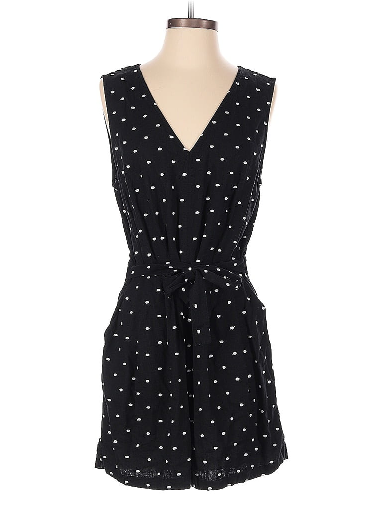 Ann Taylor LOFT Polka Dots Black Romper Size 8 - photo 1