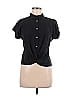Lou & Grey for LOFT 100% Lyocell Black Short Sleeve Blouse Size M - photo 1