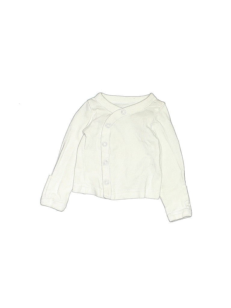 Carter's 100% Cotton Ivory Long Sleeve Top Size Newborn - photo 1