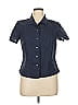 Chadwicks Blue Short Sleeve Blouse Size 14 - photo 1