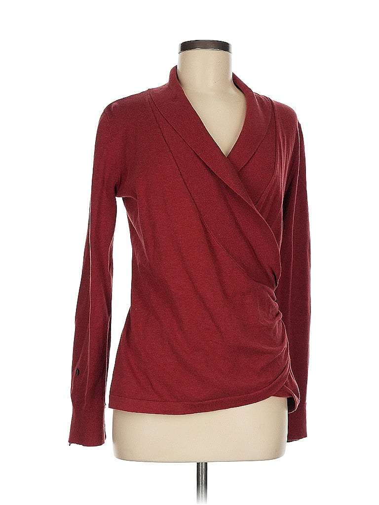 NIC+ZOE Womens Ivory Long Sleeve V Neck Party Top main image 0