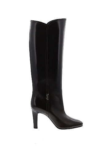Saint Laurent Leather Jane Boots (view 1)