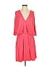 Moda International Solid Pink Casual Dress Size S - photo 1