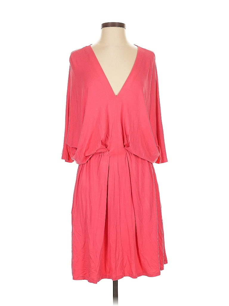 Moda International Solid Pink Casual Dress Size S - photo 1