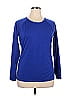 L-RL Lauren Active Ralph Lauren Solid Blue 3/4 Sleeve T-Shirt Size XL - photo 1
