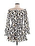 White Fox Animal Print White Cocktail Dress Size M - photo 1