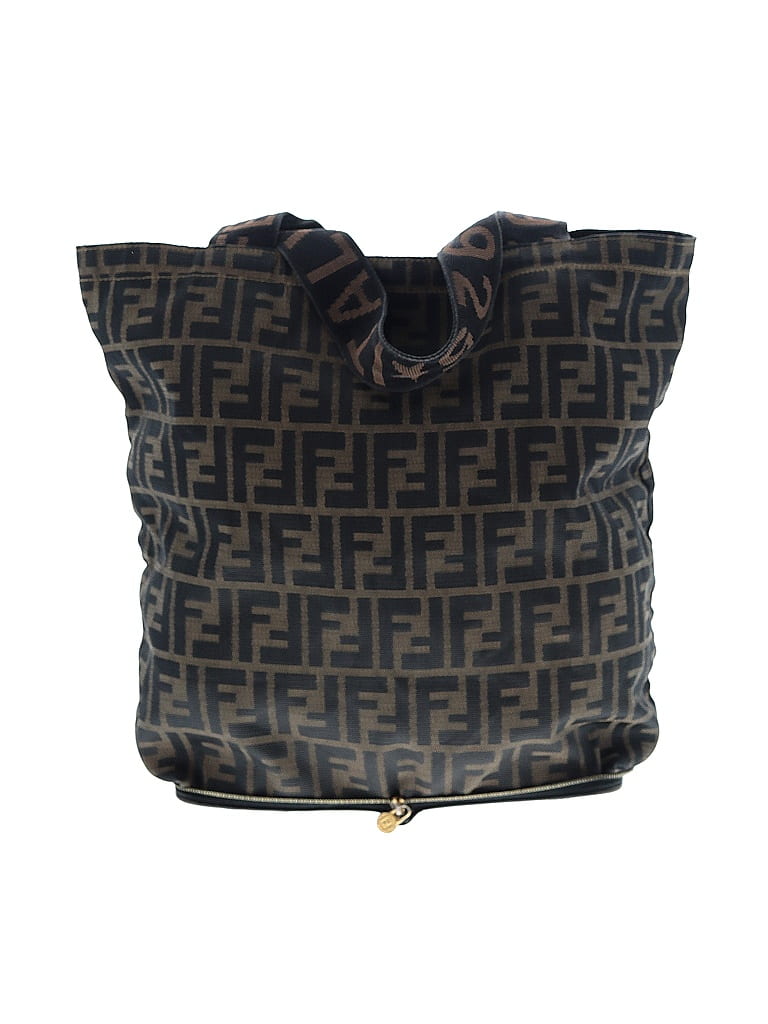 Fendi Black Brown Foldable Zucca Shopping Tote One size - photo 1