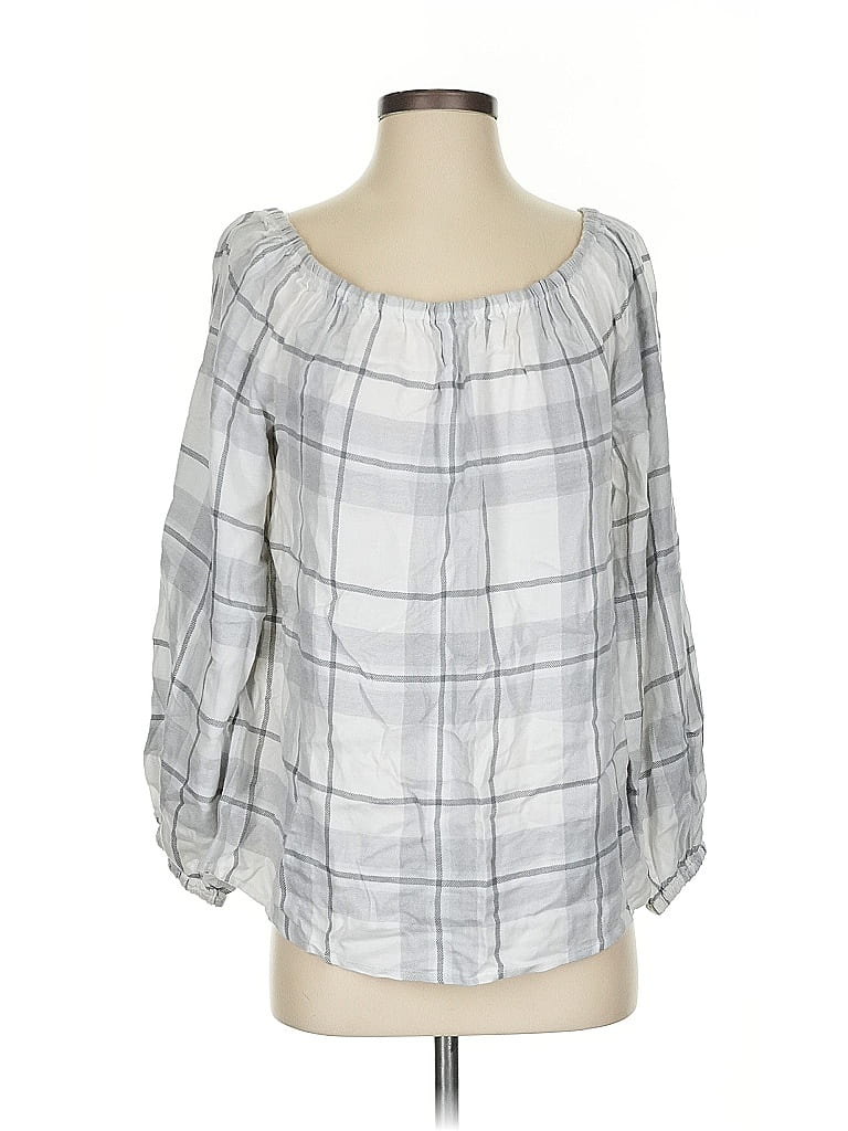 Click to view more detailed imagery on our partner's website Pre-owned Two By Vince Camuto 3/4 Sleeve Blouse In Gray