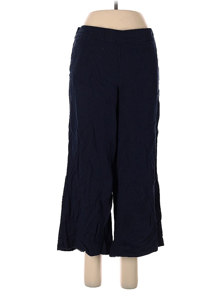 Ann Taylor LOFT Outlet Blue Linen Pants Size M - photo 1