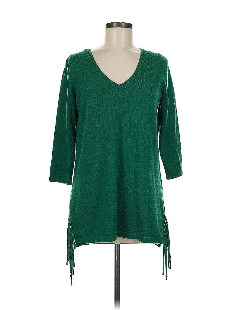 Pre-owned The Limited 3/4 Sleeve Top Green V Neck Tops
