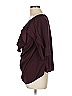 Soho JEANS NEW YORK & COMPANY 100% Polyester Burgundy Short Sleeve Top Size L - photo 5