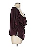 Soho JEANS NEW YORK & COMPANY 100% Polyester Burgundy Short Sleeve Top Size L - photo 4