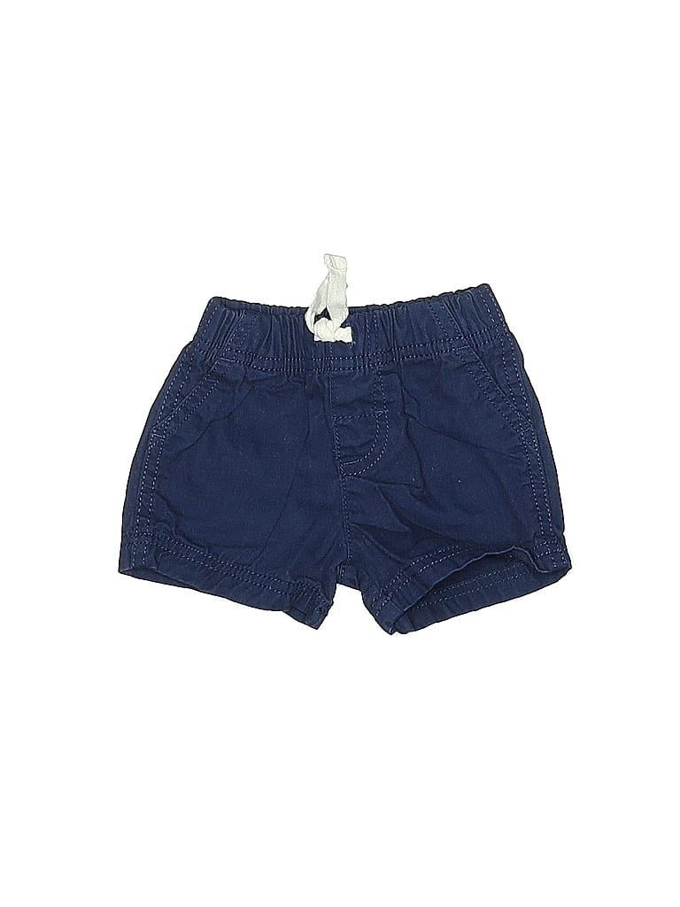Just One You Made by Carter's 100% Cotton Solid Blue Shorts 0-3 MO / 3 MO - photo 1
