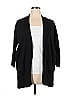 Bestow 100% Polyester Black Cardigan Size XL - photo 1