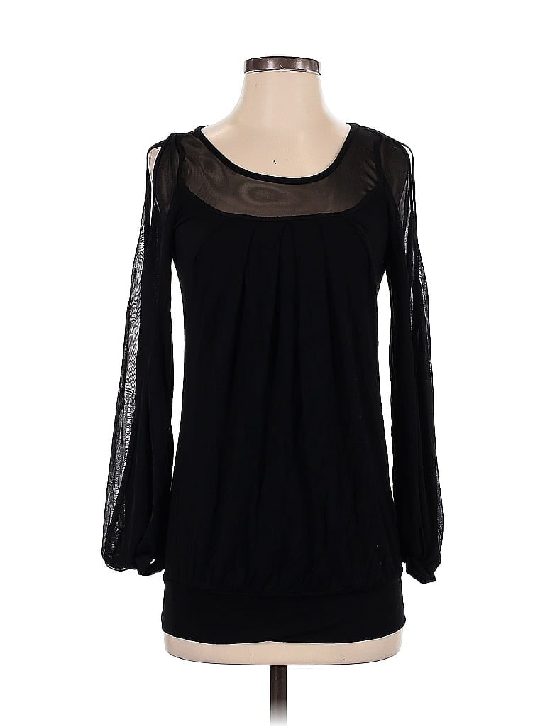 Soprano Black Long Sleeve Blouse Size S - photo 1