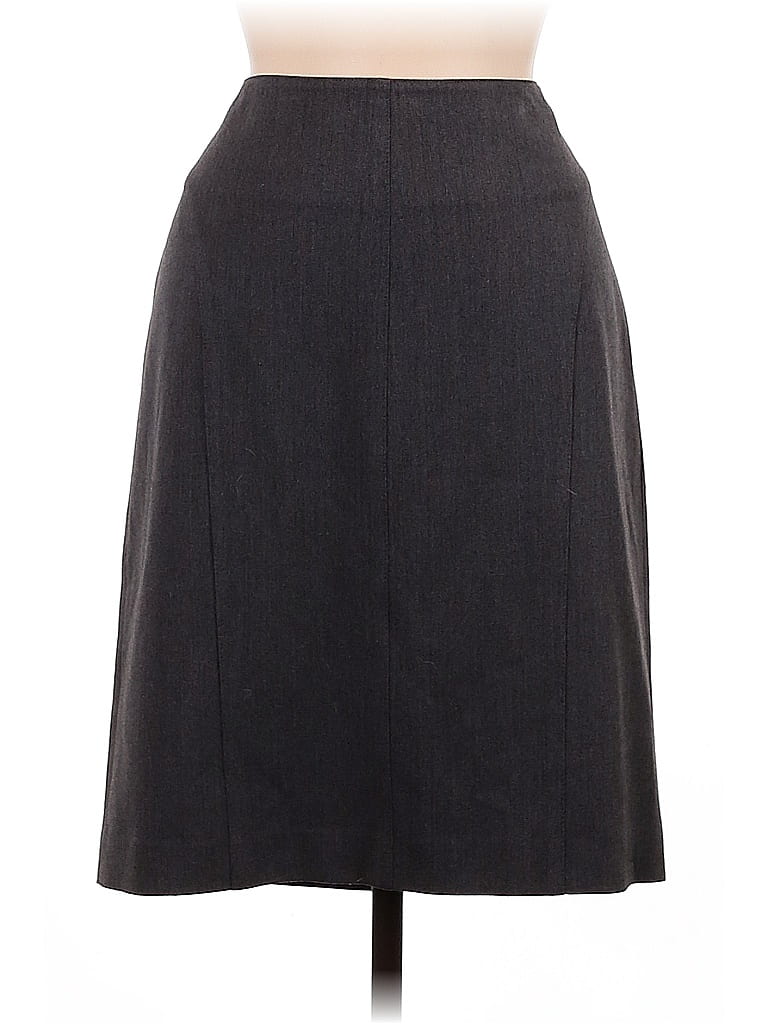 Rafaella Solid Gray Formal Skirt Size 8 - photo 1