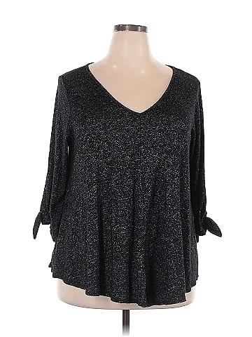 Green Envelope 3/4 Sleeve Top (view 1)