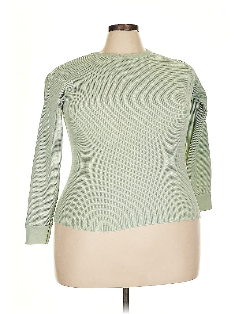 Fruit of the Loom Green 3/4 Sleeve T-Shirt Size 2X - photo 1