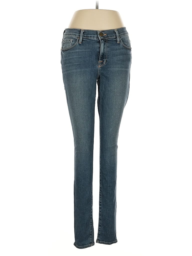 FRAME Denim Solid Blue Jeans Size 29 waist - photo 1