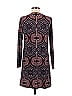 Veronica M. Paisley Burgundy Casual Dress Size M - photo 2