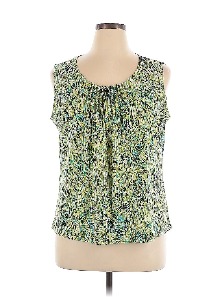 Jones Studio Green Sleeveless Blouse Size XL - photo 1
