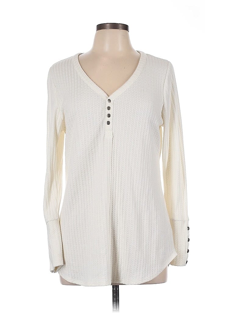 Chaser Ivory Long Sleeve Henley Size XL - photo 1