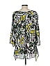 Chaus 100% Polyester Green 3/4 Sleeve Blouse Size L - photo 2