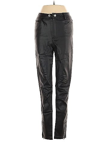 White Fox Faux Leather Pants (view 1)