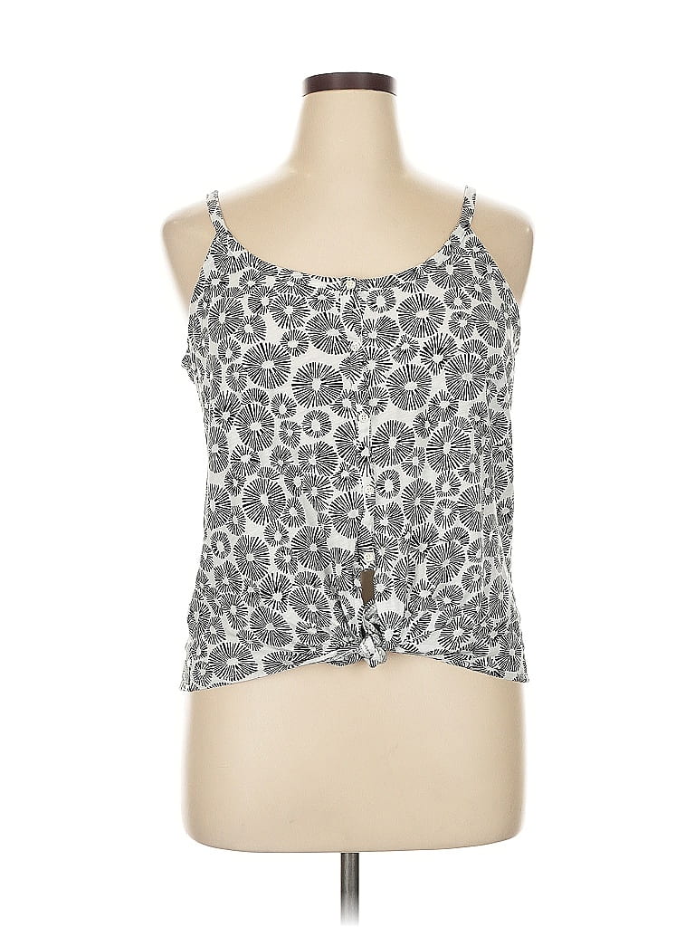 Ann Taylor LOFT 100% Cotton Gray Sleeveless Top Size XL - photo 1
