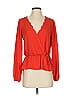 Nine Britton 100% Polyester Red Long Sleeve Blouse Size S - photo 1