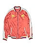 Art Class 100% Polyester Tropical Red Track Jacket Size 10 - photo 1