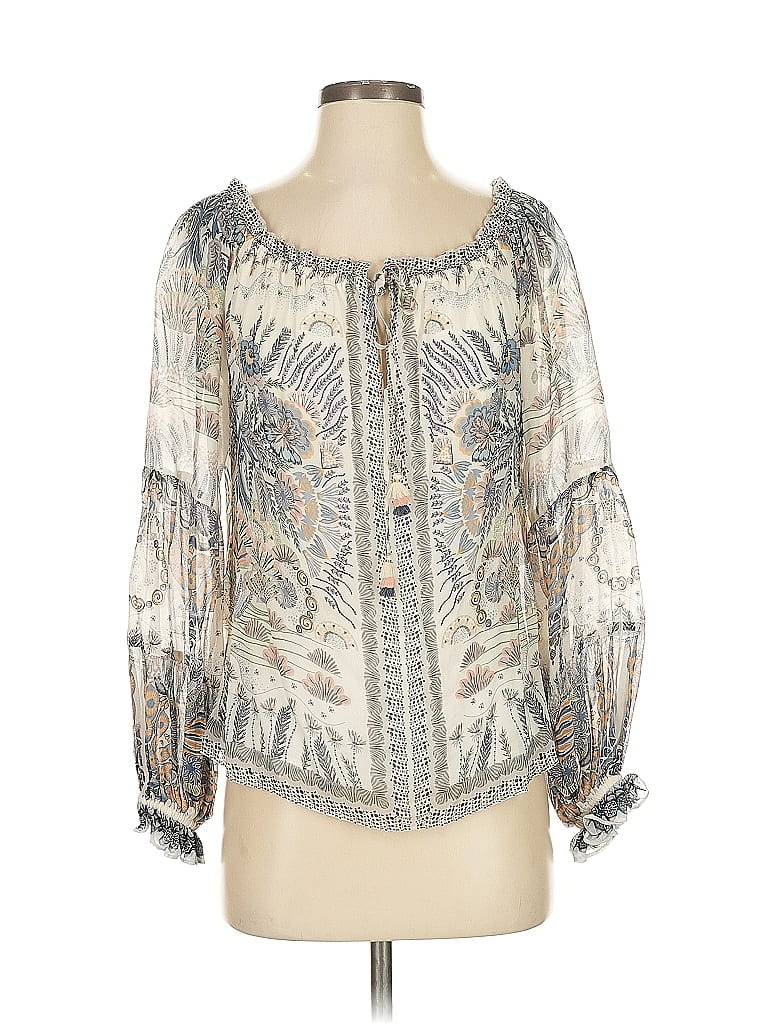 Hale Bob 100% Viscose Ivory 3/4 Sleeve Blouse Size S - photo 1