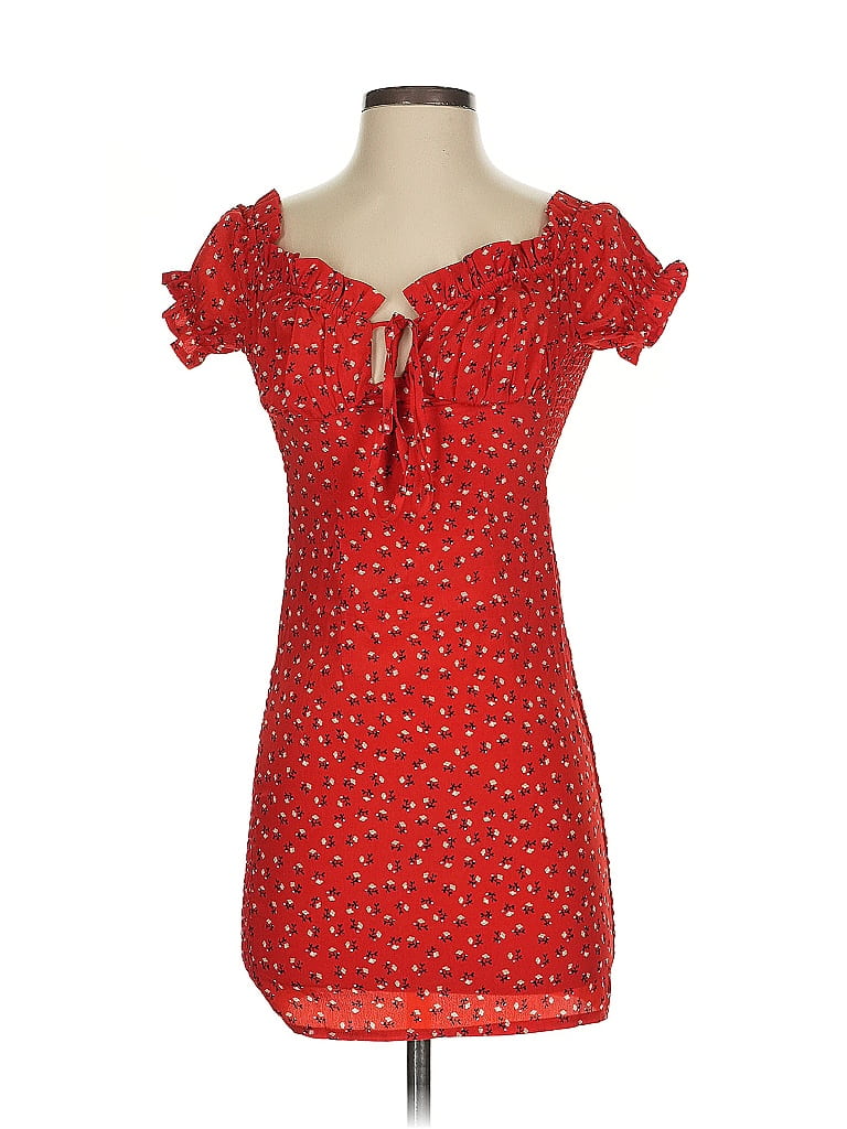 White Fox 100% Polyester Red Casual Dress Size XS - photo 1