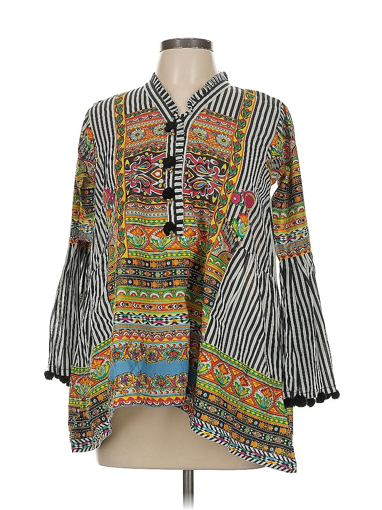 Khaadi 100 Cotton Gray 3/4 Sleeve Blouse Size 10 67 off ThredUp