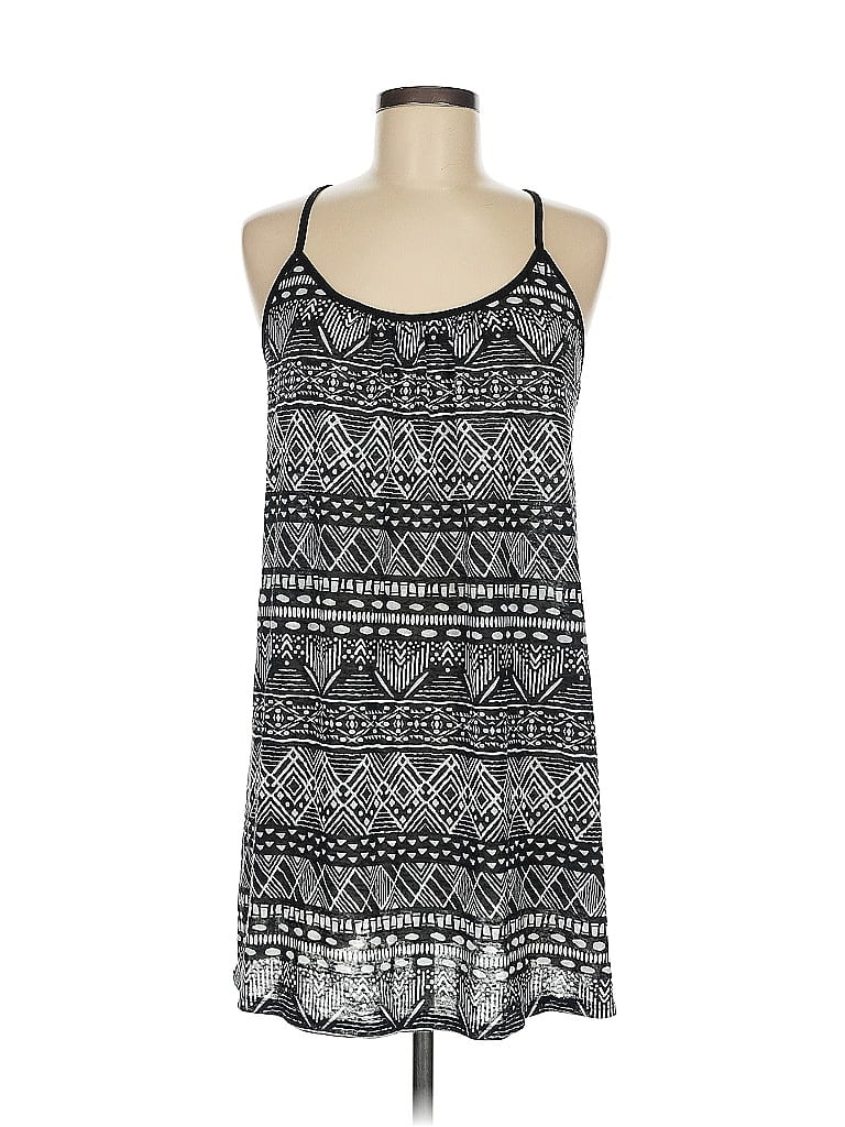 Xhilaration 100% Polyester Graphic Black Casual Dress Size M - photo 1