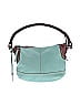 Fossil 100% Leather Color Block Teal Blue Leather Shoulder Bag One size - photo 1