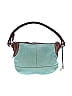 Fossil 100% Leather Color Block Teal Blue Leather Shoulder Bag One size - photo 3