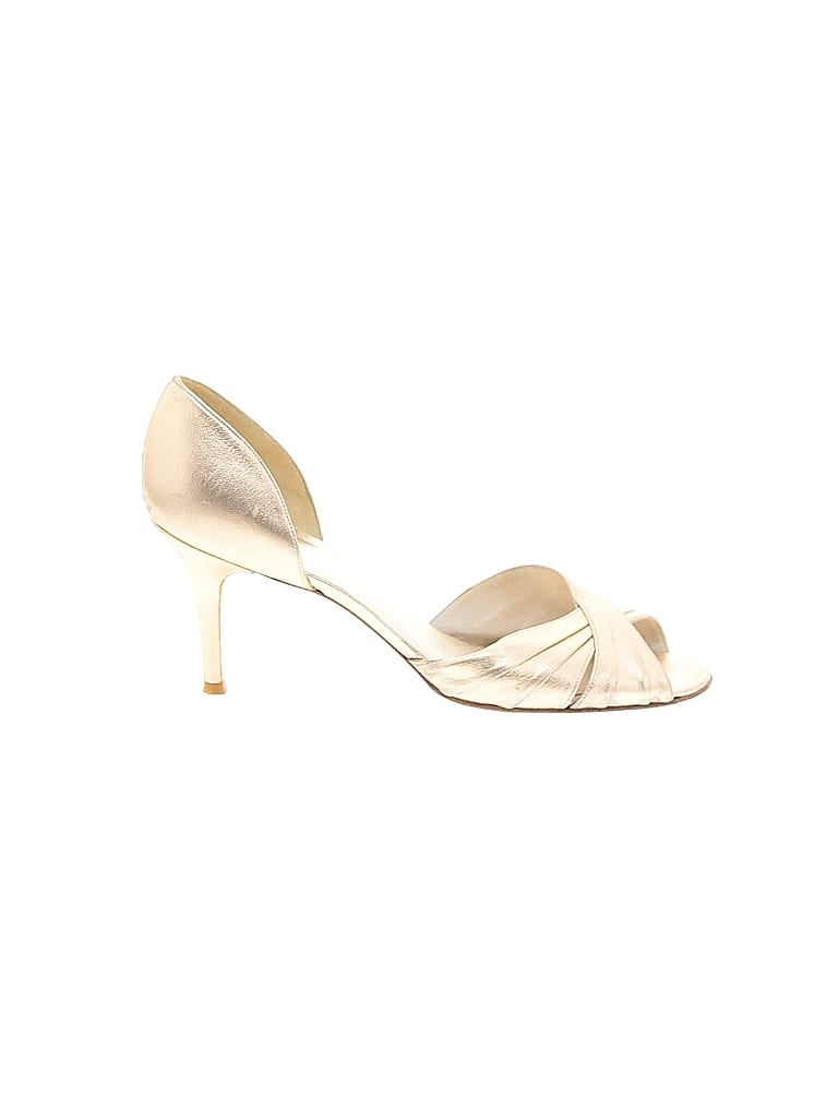 Stuart Weitzman Ivory Gold Heels Size 9 1/2 - photo 1