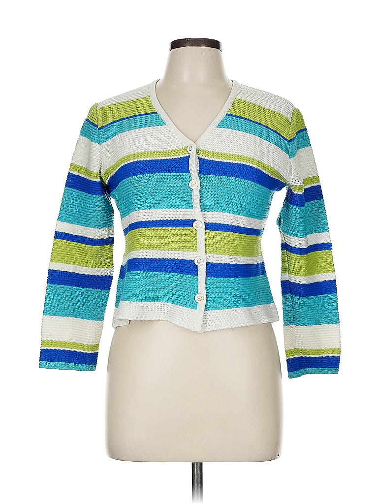 St. John Sport Blue Cardigan Size M - photo 1