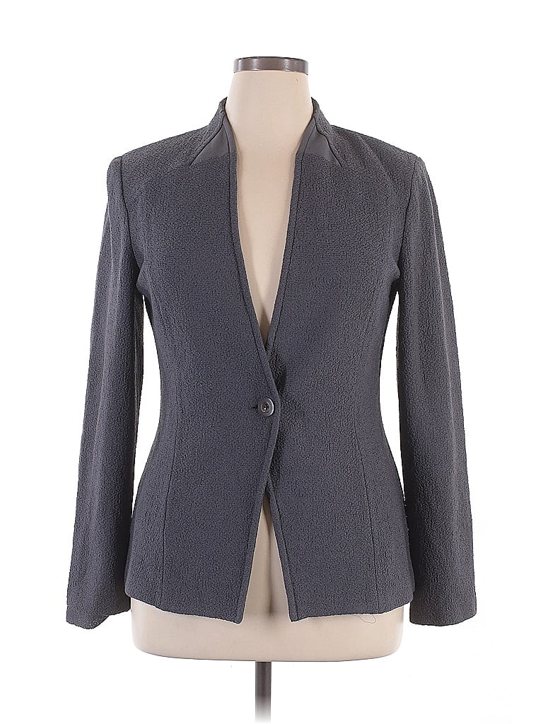 St. John Gray Wool Blazer Size 12 - photo 1