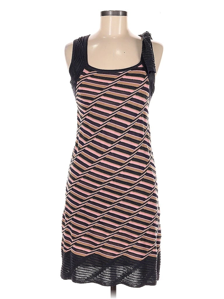 M Missoni Stripes Brown Purple Casual Dress Size EU (IT) 38 / US 2 - photo 1