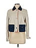 Akris Punto 100% Baumwolle Color Block Ivory Jacket Size 8 - photo 1