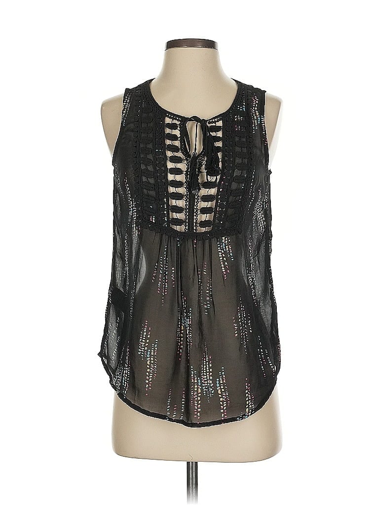 Pre-owned Meadow Rue Sleeveless Blouse In Black