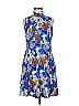 Tail Print Blue Cocktail Dress Size M - photo 1